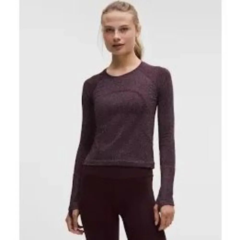 Lululemon Swiftly Tech Long-Sleeve Shirt 2.0 *Waist Length Parallel Garnet 10